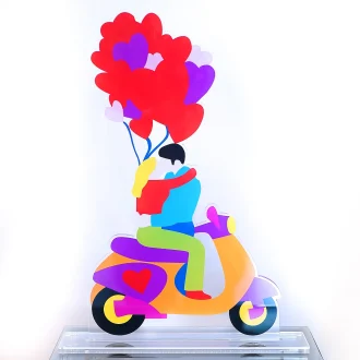 Marco Lodola | Kiss in motion