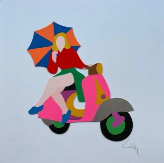 Marco Lodola | Girl in Vespa