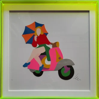 Marco Lodola | Girl in Vespa