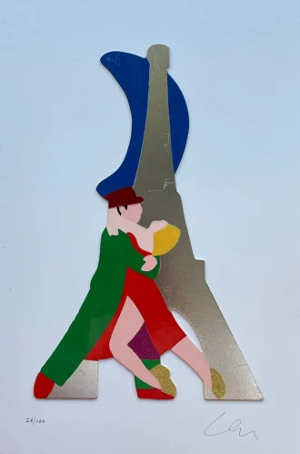 Marco Lodola | Lovers in Paris